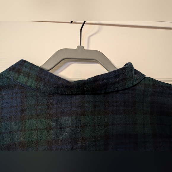 L.L. Bean Relaxed Fit Plaid Shirt - Green and Blue - Picture 6 of 13